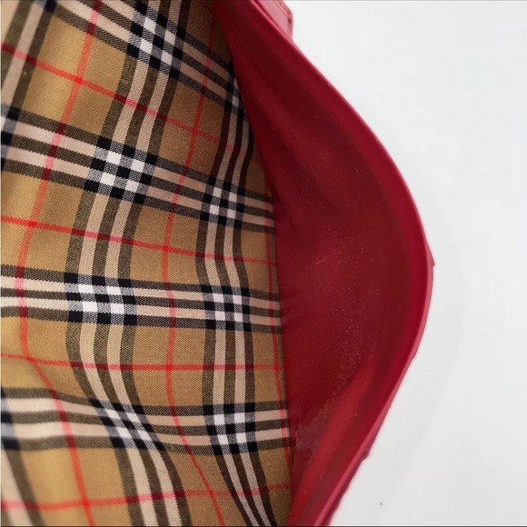 Authentic Burberry Red nova check Women's Wallet - Picture 3 of 13